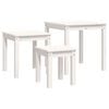 vidaXL Tables gigognes 3 pcs Blanc Bois de pin massif