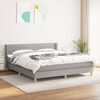 vidaXL Sommier &agrave; lattes de lit avec matelas Gris clair 160x200cm Tissu
