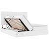 vidaXL Lit avec rangement et LED Blanc pur 200 x 200 cm Simili cuir