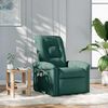 vidaXL Fauteuil de massage inclinable Vert fonc&eacute; Tissu