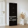 vidaXL Armoire &agrave; chaussures Noir 59x17x169 cm Bois d'ing&eacute;nierie