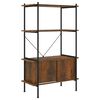 vidaXL &Eacute;tag&egrave;re &agrave; 4 niveaux armoire 80x40x130cm Acier bois d'ing&eacute;nierie