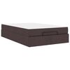 vidaXL Cadre de lit avec matelas avec matelas 2 pcs Tan tissu