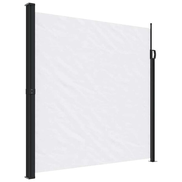 vidaXL Auvent lat&eacute;ral r&eacute;tractable blanc 200x600 cm