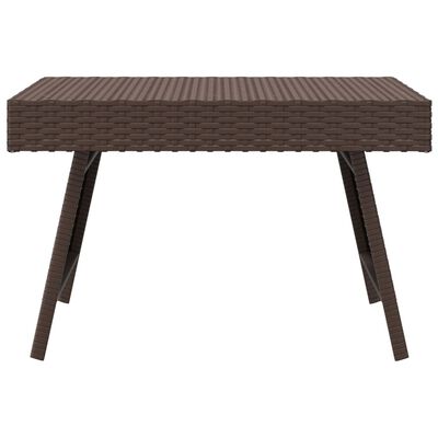 vidaXL Table d'appoint pliable marron 60x40x38 cm résine tressée
