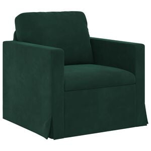 vidaXL Canap&eacute; Vert fonc&eacute; 78 x 78 x 80 cm Velours