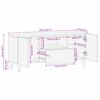 vidaXL Meuble TV Noir 105 x 33 x 46 cm Bois de mangue massif