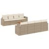 vidaXL Salon de jardin avec coussins 9 pcs beige r&eacute;sine tress&eacute;e
