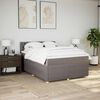 vidaXL Sommier &agrave; lattes de lit avec matelas Taupe 160x200 cm Tissu