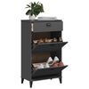 vidaXL Armoire à chaussures VIKEN gris anthracite bois d'ingénierie