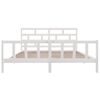 vidaXL Cadre de lit sans matelas blanc bois de pin massif