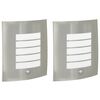vidaXL Applique Murale Ext&eacute;rieure 2 pcs Argent&eacute; 23.5 x 9 x 26 cm