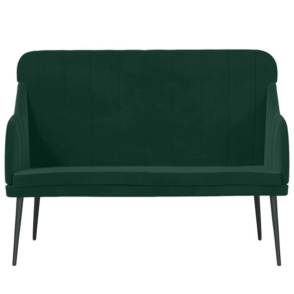 vidaXL Banc Vert fonc&eacute; 110x76x80 cm Velours