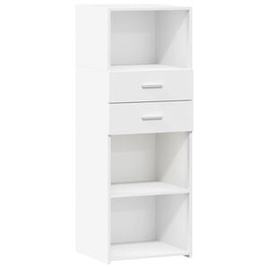 vidaXL Buffet haut blanc 45x42,5x124 cm bois d'ing&eacute;nierie