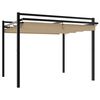 vidaXL Tonnelle de jardin avec toit r&eacute;tractable taupe 3x3 m aluminium