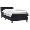 vidaXL Sommier &agrave; lattes de lit avec matelas noir 90x210 cm velours