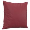 vidaXL Ensemble de canapés 3 pcs et coussins rouge bordeaux similicuir