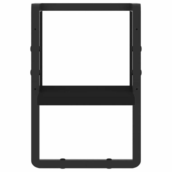 vidaXL &Eacute;tag&egrave;re murale avec barre noir 20x25x30 cm