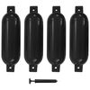 vidaXL Pare-choc de bateau 4 pcs noir 51x14 cm PVC