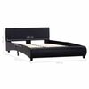 vidaXL Cadre de lit avec LED sans matelas noir 140x200 cm