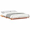 vidaXL Cadre de lit Brun cire 150 x 200 cm Pin massif