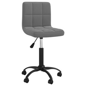 vidaXL Chaise pivotante &agrave; manger Gris fonc&eacute; Velours