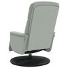 vidaXL Fauteuil inclinable avec repose-pied gris clair velours
