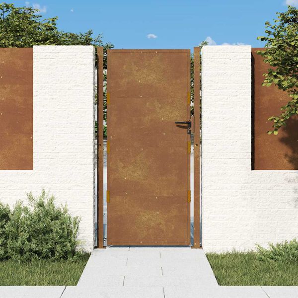 vidaXL Portail de jardin 100x200 cm en acier Corten
