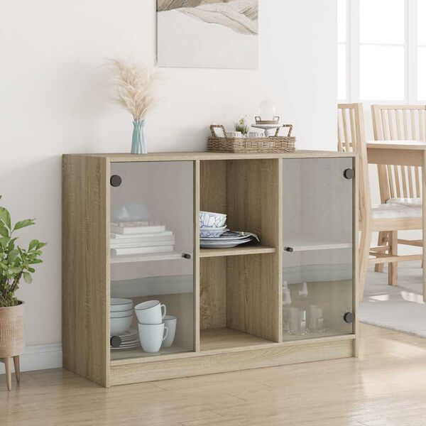 vidaXL Buffet chêne sonoma 102x37x75,5 cm bois d'ingénierie