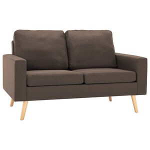 vidaXL Canap&eacute; &agrave; 2 places Marron Tissu