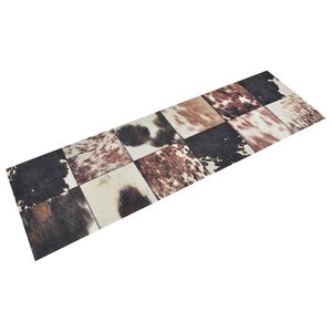 vidaXL Tapis de cuisine lavable impression peau d'animal 60x180 cm