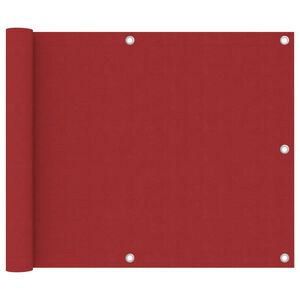 vidaXL &Eacute;cran de balcon Rouge 75x300 cm Tissu Oxford