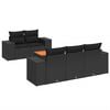vidaXL Salon de jardin 6 pcs avec coussins noir r&eacute;sine tress&eacute;e