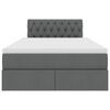 vidaXL Lit avec rangement et matelas Gris fonc&eacute; 120 x 200 cm