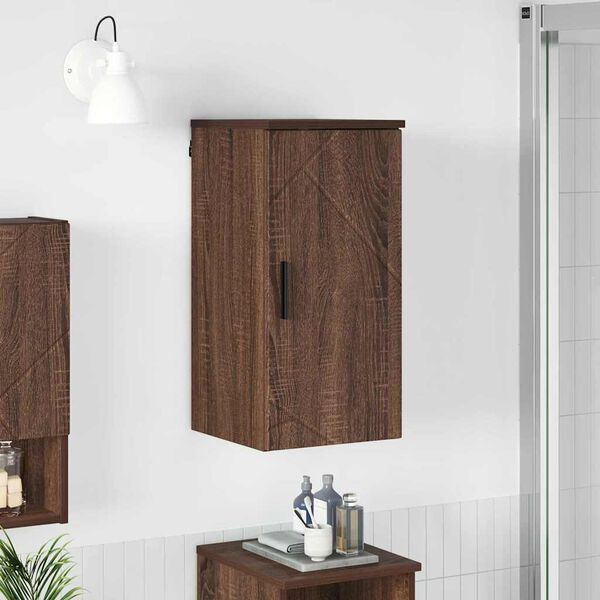 vidaXL Cabinet de salle de bain Ch&ecirc;ne brun 30 x 31,5 x 61 cm