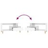 vidaXL Table basse Blanc brillant 90x49x45 cm Bois d'ingénierie
