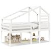 vidaXL Lit haut sans matelas blanc 90x190 cm bois de pin massif