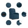 vidaXL Fauteuil inclinable bleu velours
