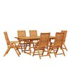 vidaXL Ensemble de salle &agrave; manger pour jardin 7 pc Marron