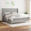 vidaXL Sommier &agrave; lattes de lit avec matelas Gris clair 180x200cm Tissu