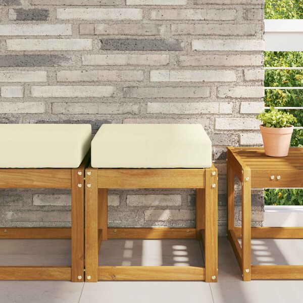 vidaXL Coussin de Si&egrave;ge d'Ext&eacute;rieur Cr&egrave;me 40 x 40 x 8 cm