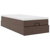 VidaXL Cadre de lit ottoman avec matelas marron 90x200 cm similicuir