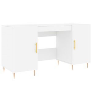 vidaXL Bureau blanc 140x50x75 cm bois d'ing&eacute;nierie