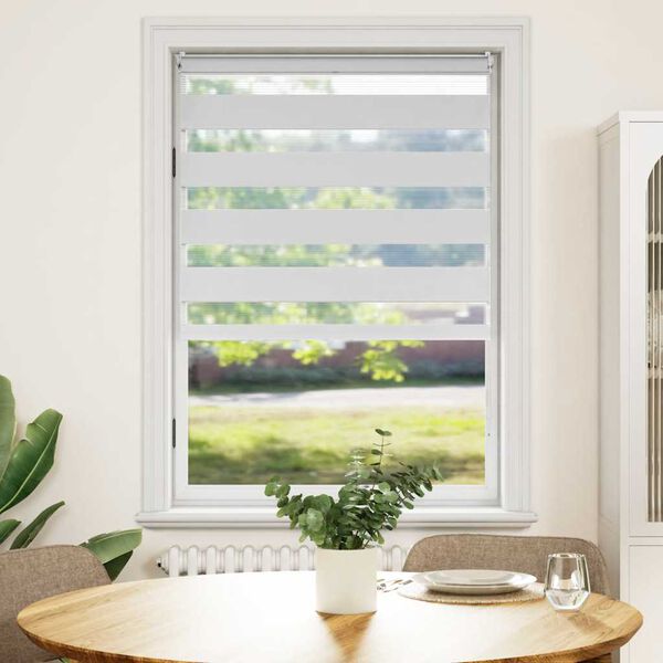 vidaXL Store v&eacute;nitien z&eacute;br&eacute; 100,9 x 175 cm, largeur du tissu 96,7 cm, blanc