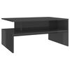 vidaXL Table basse gris brillant 90x60x42,5 cm bois d'ing&eacute;nierie