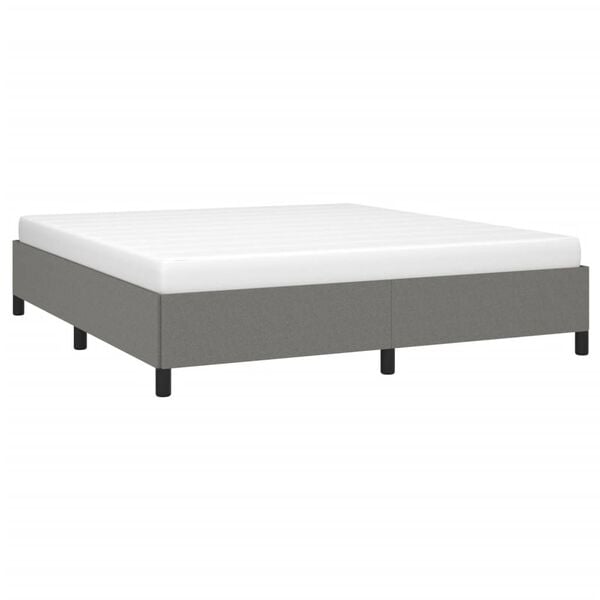 vidaXL Cadre de lit sans matelas gris fonc&eacute; 180x200 cm tissu