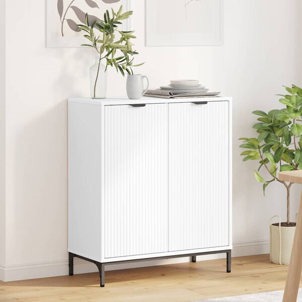 vidaXL Buffet Blanc 69,5 x 33 x 82 cm Bois d'ing&eacute;nierie