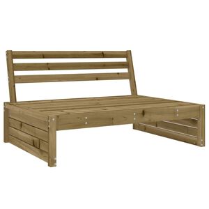 vidaXL Canap&eacute; central de jardin 120x80 cm bois de pin impr&eacute;gn&eacute;