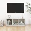 vidaXL Meuble TV Blanc 104x33x41 cm Bois de pin massif