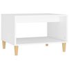 vidaXL Table basse Blanc 60x50x40 cm Bois d'ing&eacute;nierie